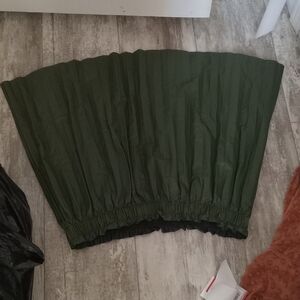 Elegant Forest Green A-Line Skirt